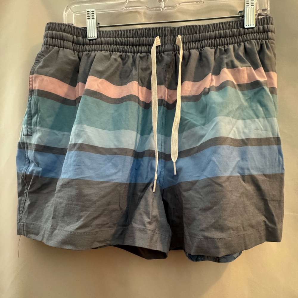 Chubbies NWOT The Cadillacs Faded Gray Stripe 4” Swim Trunks XL